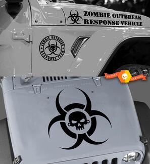 Jeep Rubicon Wrangler Zombie Outbreak Response Team Wrangler Sticker VOLLEDIGE KIT