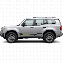 Gebogen Strepen Rocker Panel Vinyl Decal voor Toyota Land Cruiser Prado 2023+_2