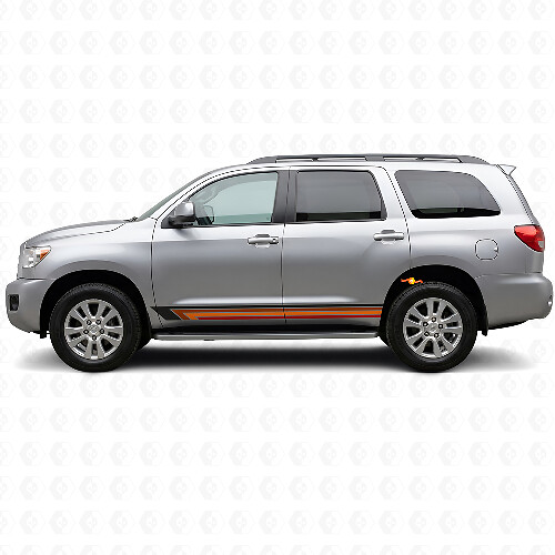 Vintage rechte strepen zijkant vinyl decal voor Toyota Sequoia 2007-2022_1