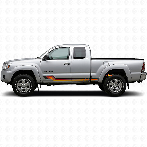 Vintage stijl zijstrepen vinyl sticker voor Toyota Tacoma 2004-2015_1