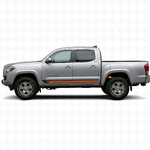 Vintage rechte strepen zijdelingse vinylsticker voor Toyota Tacoma 2015-2023_1