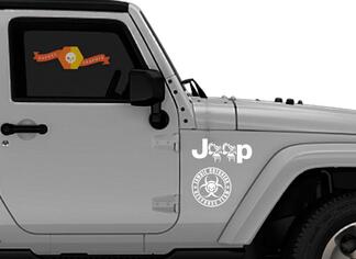 Jeep Rubicon Wrangler Zombie Outbreak Response Team Wrangler Sticker Skull#2