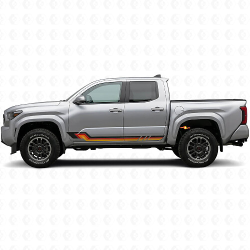 Vintage stijl zijstrepen vinyl decal voor Toyota Tacoma 2023+