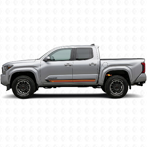 Vintage rechte strepen zijkant vinyl decal voor Toyota Tacoma 2023+