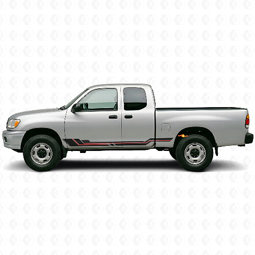 Gebogen Strepen Zijschort Vinyl Decal voor Toyota Tundra 1999-2006_1