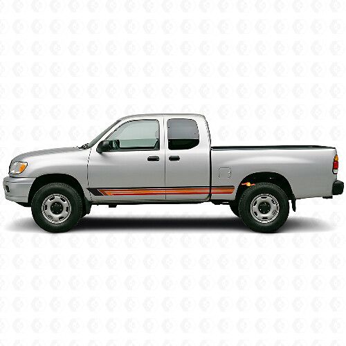 Vintage rechte strepen zijvinylsticker voor Toyota Tundra 1999-2006
