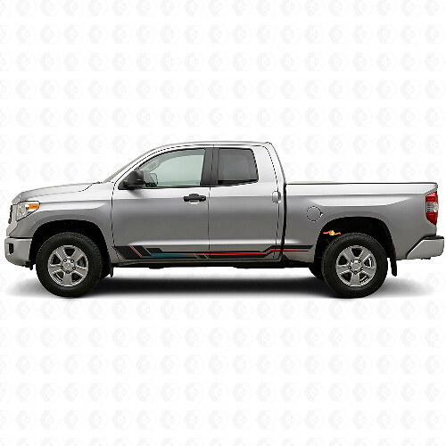 Gebogen Strepen Rocker Panel Vinyl Decal voor Toyota Tundra 2007-2021_1
