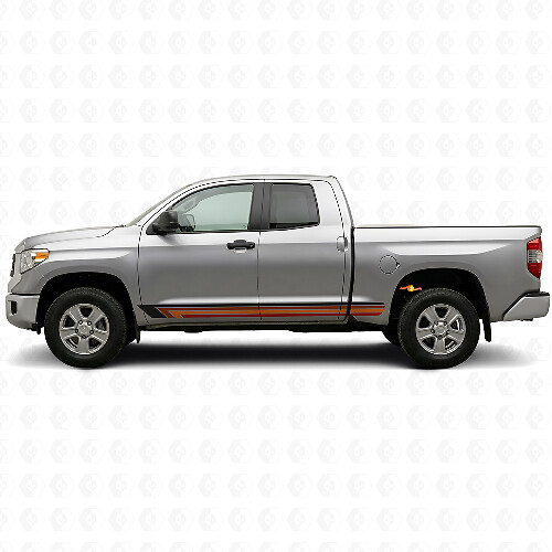 Vintage Rechte Strepen Zij Vinyl Sticker voor Toyota Tundra 2007-2021_1