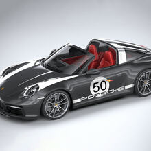 Heritage Design Zijstrepen Vinyl Sticker voor Porsche 911 Targa 4S_2