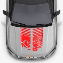 Mountain Style motorkapstrepen vinyl decal voor Jeep Compass 2026 3