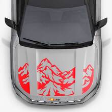 Mountain Style Motorkap Drie Dubbele Strepen Vinyl Decal voor Jeep Compass 2026 2