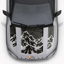 Vinylsticker met bergtopografische stijl motorkapstrepen voor Jeep Compass 2026_4