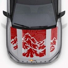 Vinylsticker met bergtopografische stijl motorkapstrepen voor Jeep Compass 2026_5