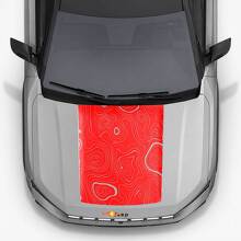 Topografische Stijl Motorkap Vinyl Decal voor Jeep Compass 2026_3