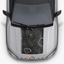 Topografische Stijl Motorkap Vinyl Decal voor Jeep Compass 2026_4