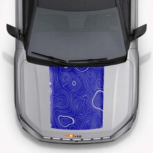 Topografische Stijl Motorkap Vinyl Decal voor Jeep Compass 2026_5