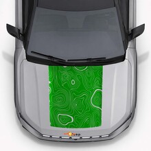 Topografische Stijl Motorkap Vinyl Decal voor Jeep Compass 2026_6