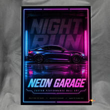 Neon Garage Performance Glanzend Acryl Wandpaneel 2