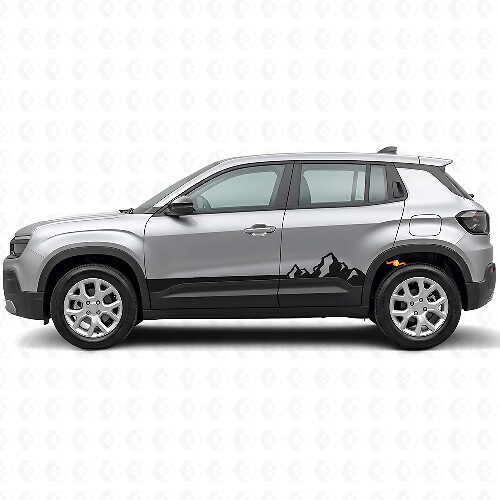 Mountains Dunne Strepen Rocker Panel Vinyl Sticker voor Jeep Avenger 2023+_1