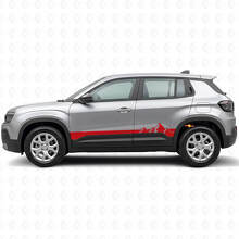 Mountains Wide Strepen Rocker Panel Vinyl Decal voor Jeep Avenger 2023+_3