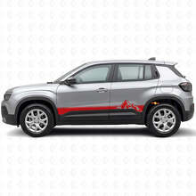 Mountains Style Strepen Rocker Panel Vinyl Decal Kit voor Jeep Avenger 2023+_3