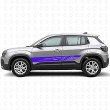 Gedecoreerde zijstrepen vinyl decal set voor Jeep Avenger 2023+_2