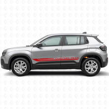 Vinylsticker met geruite gebogen zijstrepen voor Jeep Avenger 2023+_3