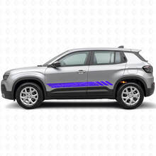 Topografische Stijl Strepen Zijvinyl Sticker voor Jeep Avenger 2023+_2