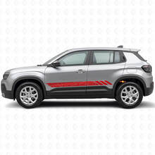 Topografische Stijl Strepen Zijvinyl Sticker voor Jeep Avenger 2023+_3