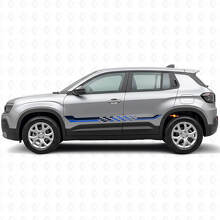 Vinylsticker met geruite vlagzijkstrepen voor Jeep Avenger 2023+_2