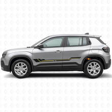 Gebogen Strepen Rocker Panel Vinyl Decal voor Jeep Avenger 2023+_2