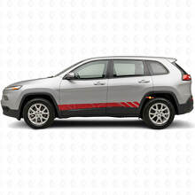 Topografische Stijl Strepen Zij Vinyl Decal voor Jeep Cherokee KL 2013-2023_3