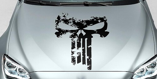 PUNISHER schedel Distressed blood hood side vinyl sticker sticker voor auto track suv #22