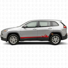 Mountains Dunne Strepen Zijvinylsticker voor Jeep Cherokee KL 2013-2023_3
