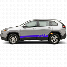 Mountains Wide Stripes Zij Vinyl Decal voor Jeep Cherokee KL 2013-2023_2