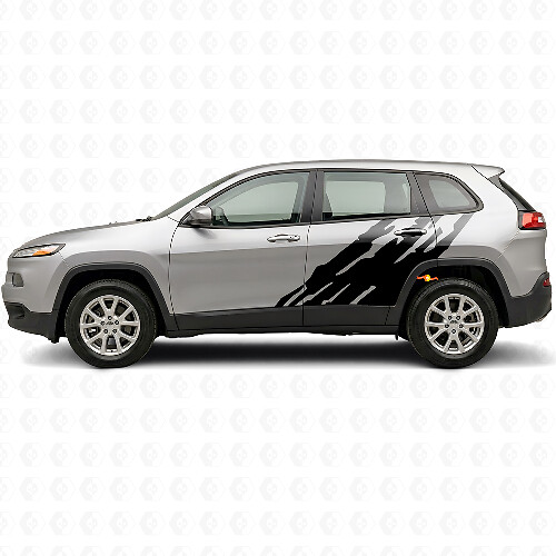 Modderspatgrafiek Zijkant Vinyl Decal voor Jeep Cherokee KL 2013-2023