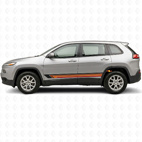 Vintage rechte strepen zijkant vinyl decal voor Jeep Cherokee KL 2013-2023