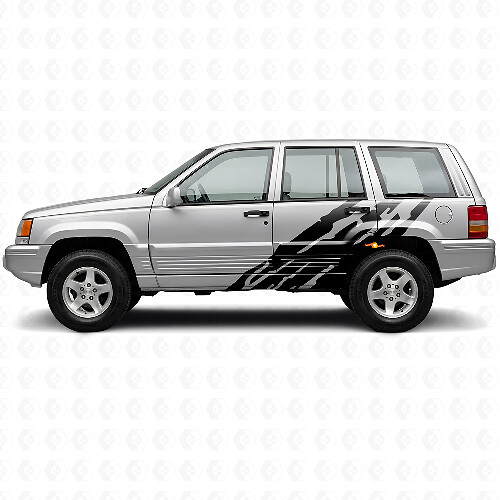 Modderspat Grafische Zijde Vinyl Sticker voor Jeep Grand Cherokee 1993-1998
