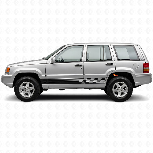 Ruitjes Strepen Zij Vinyl Sticker voor Jeep Grand Cherokee 1993-1998