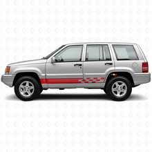 Ruitjes Strepen Zij Vinyl Sticker voor Jeep Grand Cherokee 1993-1998_3