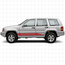 Gekromde Strepen Zijkant Vinyl Decal Kit voor Jeep Grand Cherokee 1993-1998_3