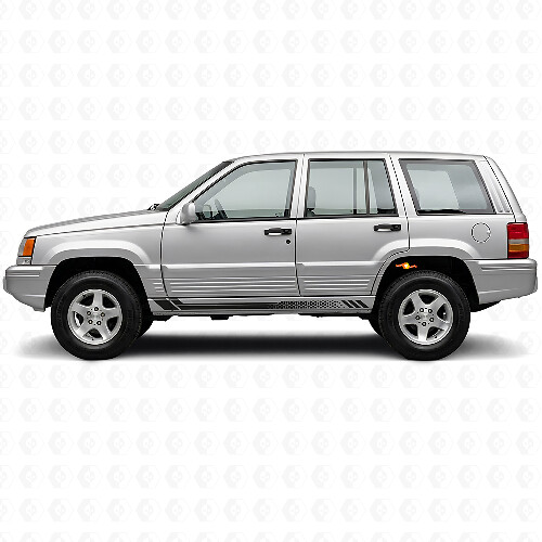 Honingraatstrepen zijkant vinyl decal voor Jeep Grand Cherokee 1993-1998