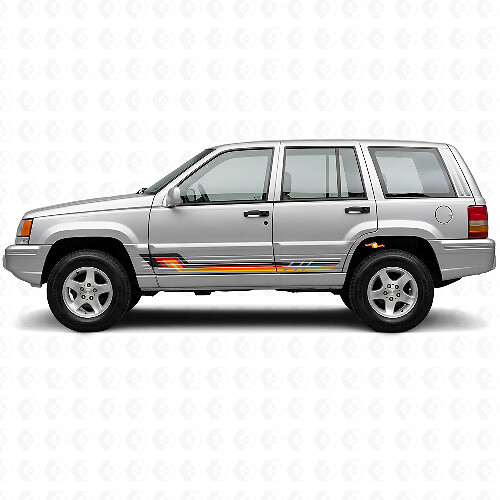Vinylsticker met vintage zijstrepen voor Jeep Grand Cherokee 1993-1998
