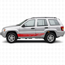 Gedecoreerde zijstrepen vinyl stickerkit voor Jeep Grand Cherokee 1999-2004_3