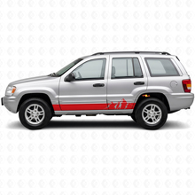 Mountains Wide Stripes Zij Vinyl Decal voor Jeep Grand Cherokee 1999-2004_3