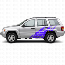 Modderspatten Grafische Zij Vinyl Sticker voor Jeep Grand Cherokee 1999-2004_2