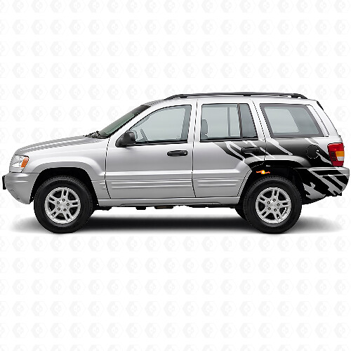 Modderspatprint Achterzij Vinyl Sticker voor Jeep Grand Cherokee 1999-2004
