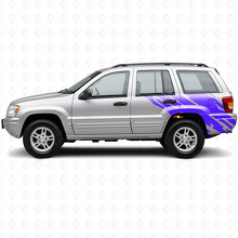 Modderspatprint Achterzij Vinyl Sticker voor Jeep Grand Cherokee 1999-2004_2