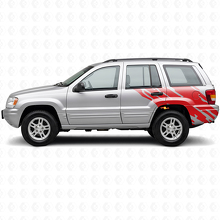 Modderspatprint Achterzij Vinyl Sticker voor Jeep Grand Cherokee 1999-2004_3