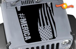 Amerika kap sticker noodlijdende vlag sticker CJ YJ TJ JK vinyl sticker